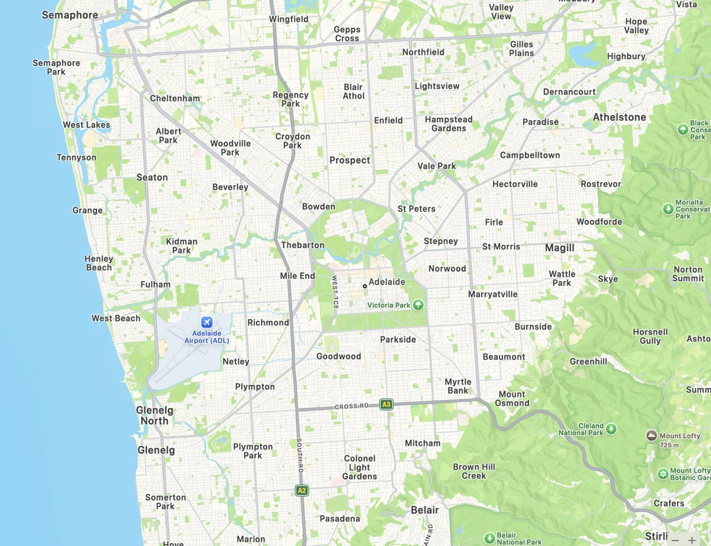Map of Adelaide
